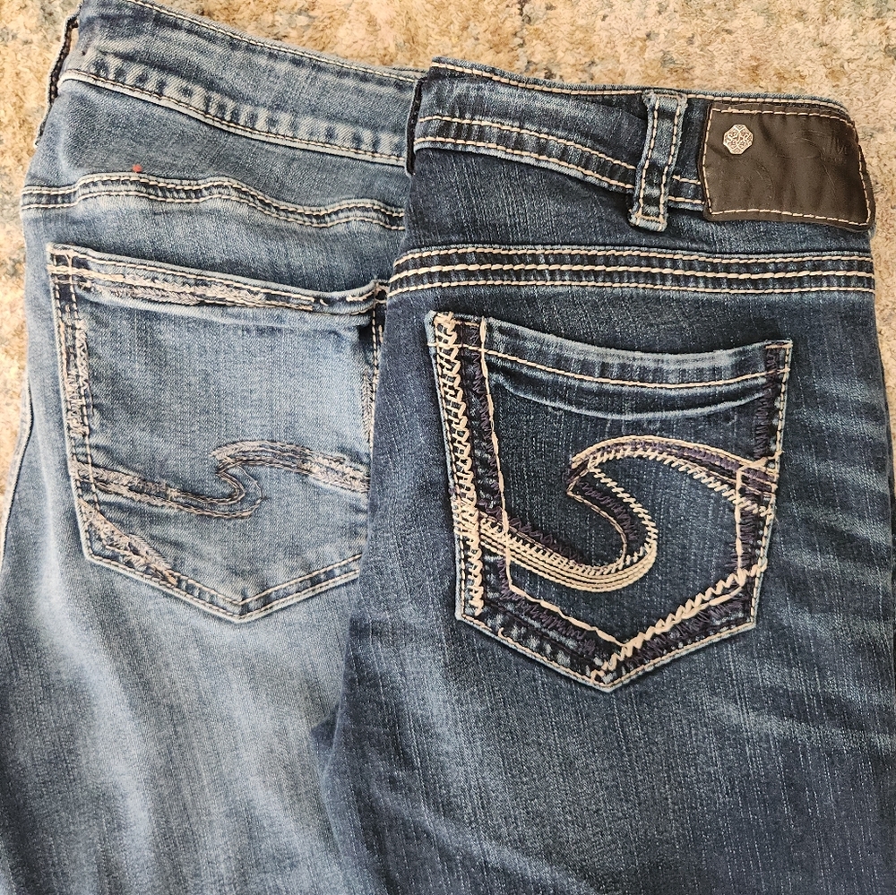 Silver Jeans Suki Mid Capri Ankle Length and Elyse 30/23